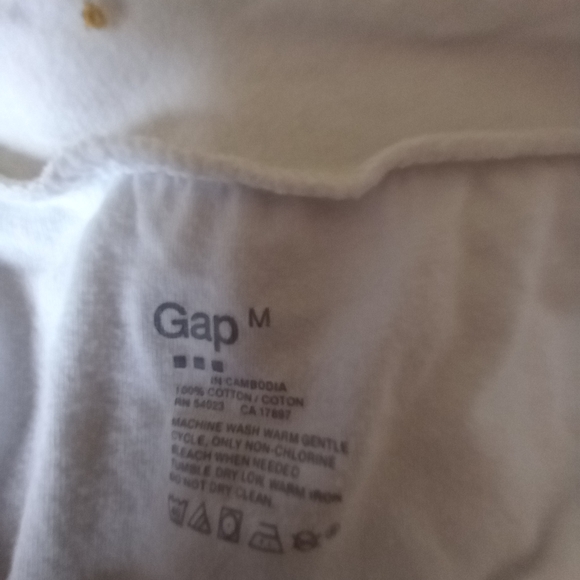 Gap strapless cotton hip summer top wooden with neckties. Medium White - Picture 4 of 4